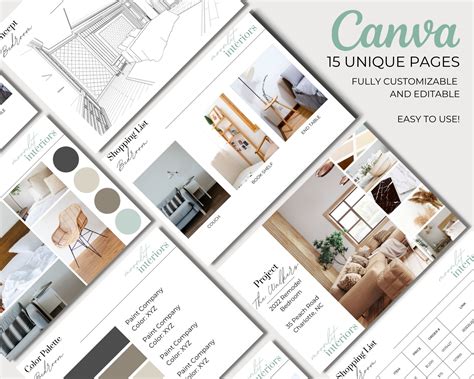 Canva Client Presentation Template Interior Designer Client Etsy Ireland