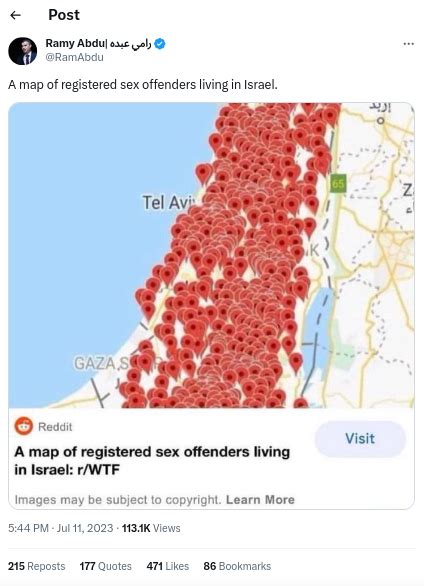 fact check image of map does not show location of sex offenders in israel it s manipulated