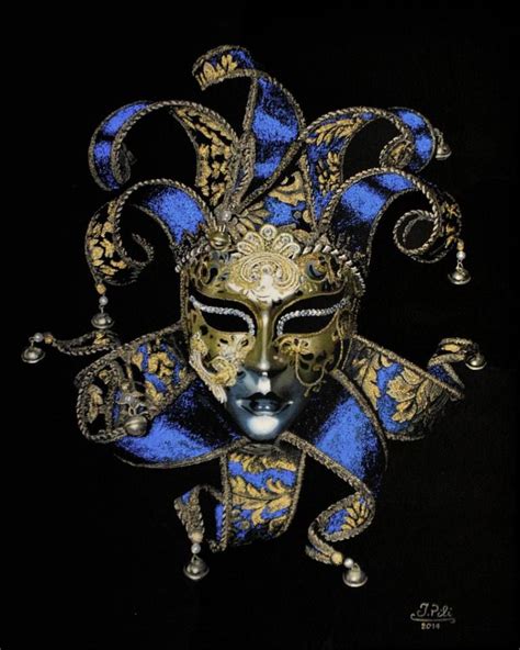 Venetian Mask Painting By Ivan Pili Venitian Mask Carnival Masks