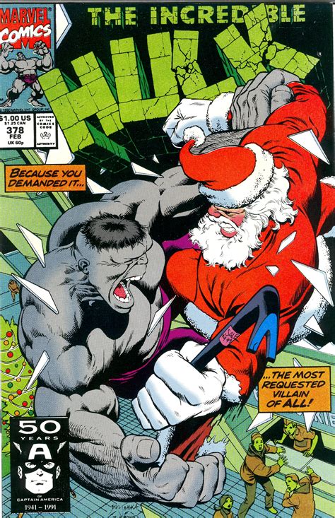 Crazy Comic Cover Incredible Hulk 378 Rhino Plastered