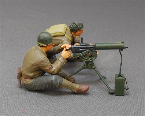 Us Machine Gunners M1917a1 Browning Heavy Machine Gun Master Box 135