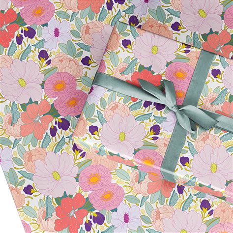 Full Floral Wrapping Paper Paper Raven Co