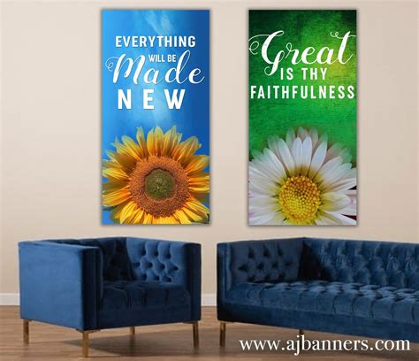 Church Wall Banners Set Of 2 Full Color Banners Everything Etsy