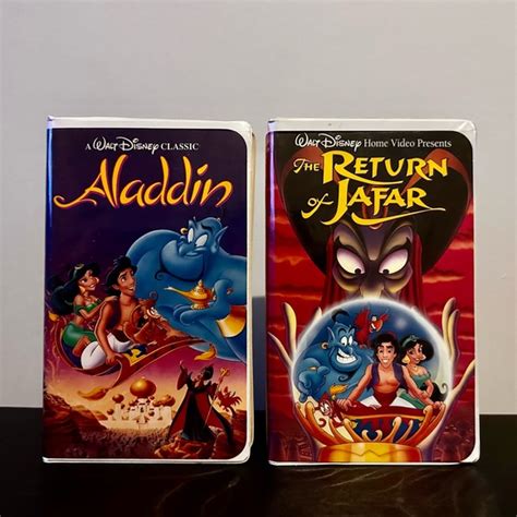 Disney Media Disneys Aladdin Vhs Combo Aladdin The Return Of Jafar