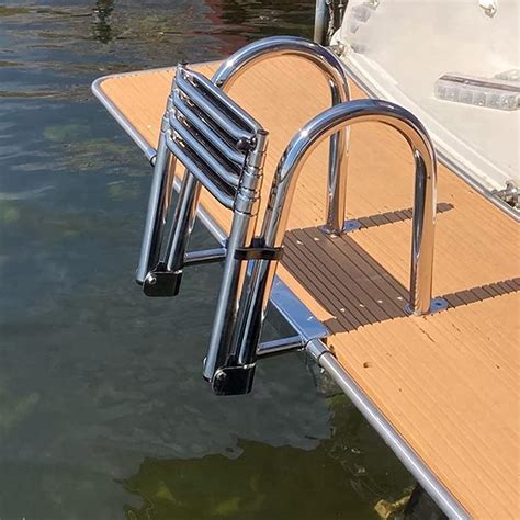 Buy Zjdydy 4 Step Folding Boat Ladder Heavy Duty Swimming Ladder For