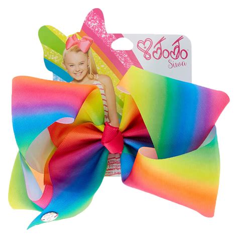 Jojo Siwa™ Large Rainbow Signature Hair Bow Claires Us