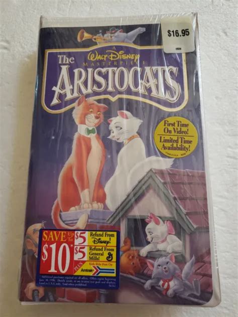 Walt Disney S The Aristocats Vhs Video Tape Masterpiece Phil Harris Eva