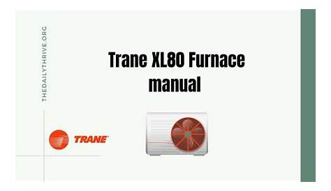 Trane XL80 Furnace Manual - PDF