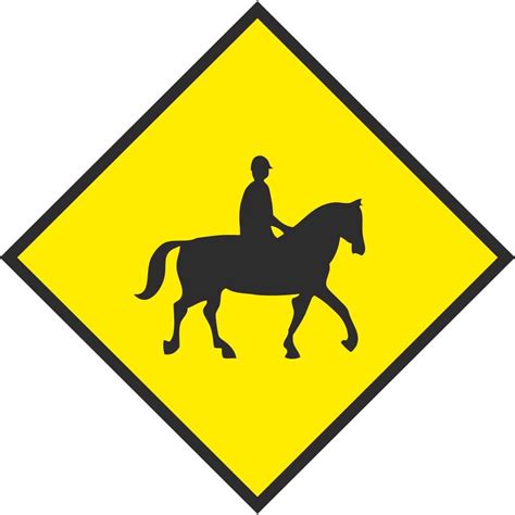W 150 Accompanied Horses Road Warning Signs Ireland Pd Signs