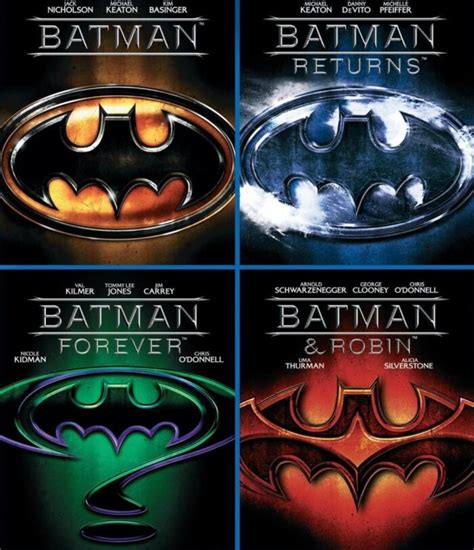 Original Batman Live Action Quadrology 4 Films In Continuty Gothic Vs