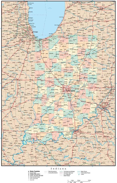 Map Of Indiana Cities And Rivers