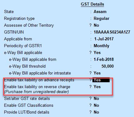 GST Regular Dealer Purchase From Unregistered Dealer In Tally