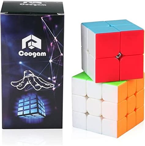 Coogam Qiyi Speed Cube Bundle 2x2 3x3 Magic Cube Set Qidi S 2x2 W