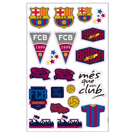 Fc Barcelona Stickers Thimble Toys
