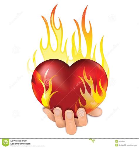 Heart In Fire Stock Vector Illustration Of Isolated 26212657