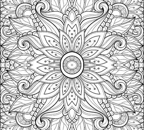 Anti Stress Flowers Adult Coloring Pages