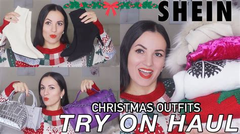 SHEIN CHRISTMAS FASHION TRY ON HAUL 2022 HUGE Shein Haul Clothes Bags Boots More 18