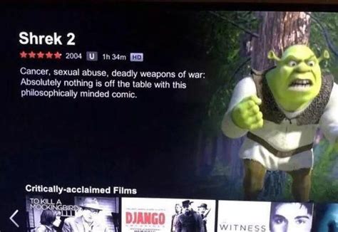 Shrek has really fallen off the deep end | Netflix humor, Shrek, Funny