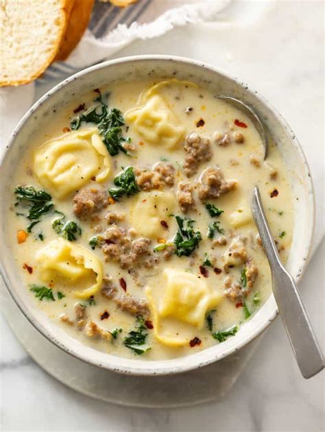 This Creamy Sausage Tortellini Soup Is A 30 Minute Stove Top Meal That