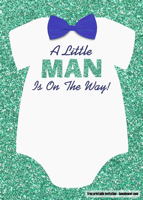 And her friends and family ensure that she has a time of her life! FREE Little Man Baby Shower Invitations Templates | FREE Printable Baby Shower Invitations Templates