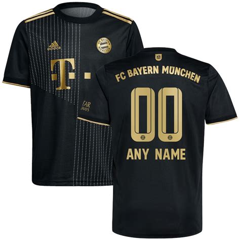 Youth Adidas Black Bayern Munich 202122 Away Replica Custom Jersey