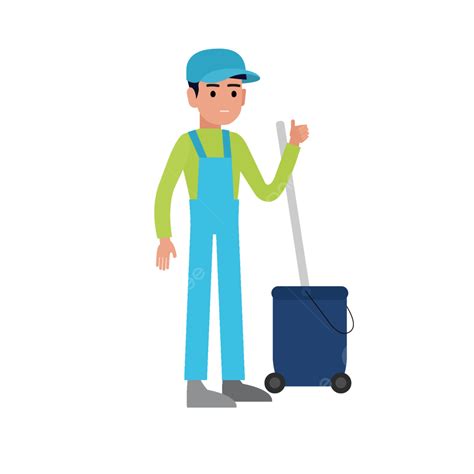 Clean Worker Hd Transparent Cartoon Cleaning Workers Vector Material