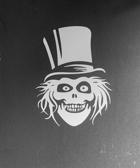 Hatbox Ghost The Haunted Mansion Vinyl Car Decal Etsy