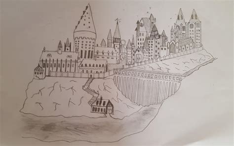 How To Draw Hogwarts Castle Step By Step
