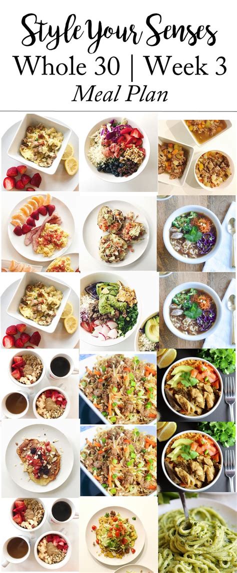 Whole Week Update Week Meal Plan Style Your Senses Whole