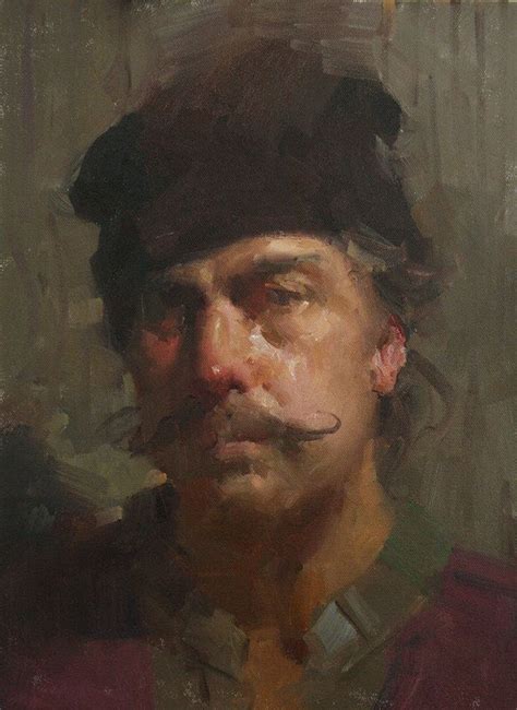Man With Mustache Portrait Painting Oil Painting Portrait Figure