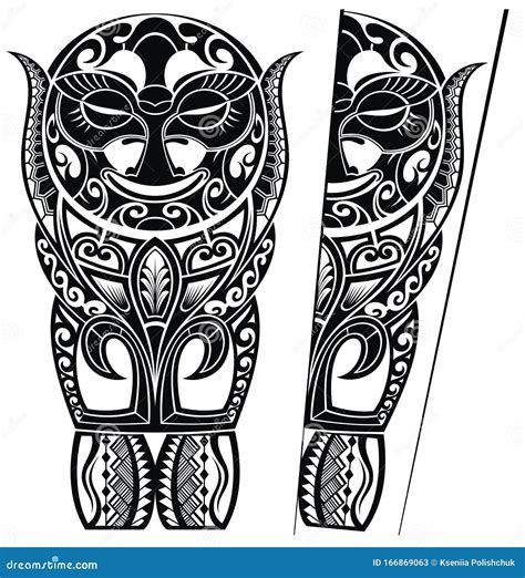 Set Of Maori Style Ornaments Ethnic Themes Stock Vector Illustration