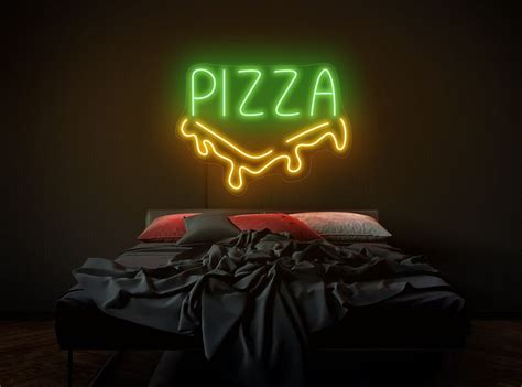 Pizza Neon Sign Pizza Led Sign Pizza Bar Sign Pizza Light Food Neon Pizzeria Sign Neon