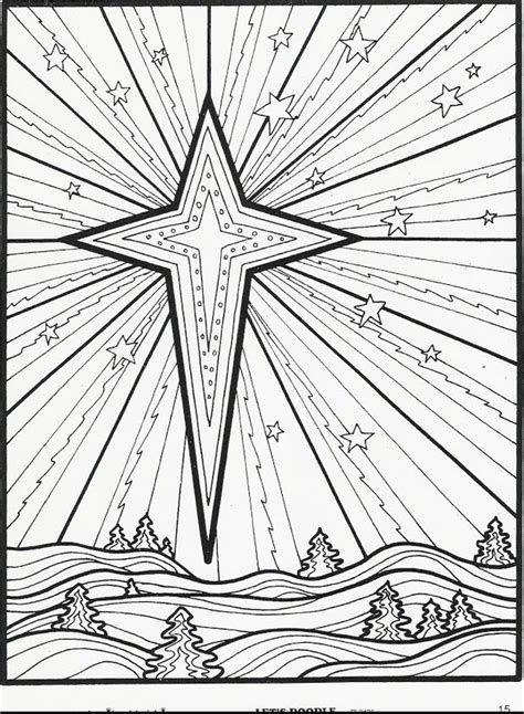 Bethlehem Christmas Star Coloring Page Drakeropbrowning
