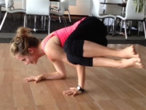 Kathryn Budig Challenge Pose Funky Side Crow Yoga