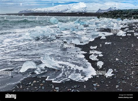 Diamond Beach South Iceland Where Ice From The Jokulsarlon Glacial