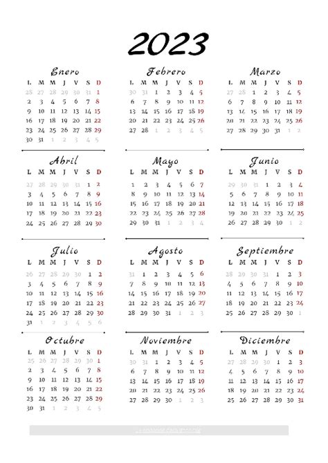 Calendario Imprimible 2023 Gratis Calendario 2023 Para Imprimir