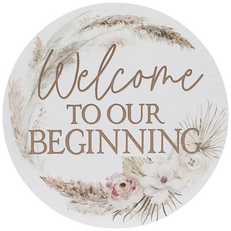 Welcome To Our Beginning Wood Sign Banners And Signs Party Décor Party