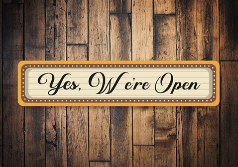 Yes Were Open Sign Retro Open Sign Retro Wall T We Etsy