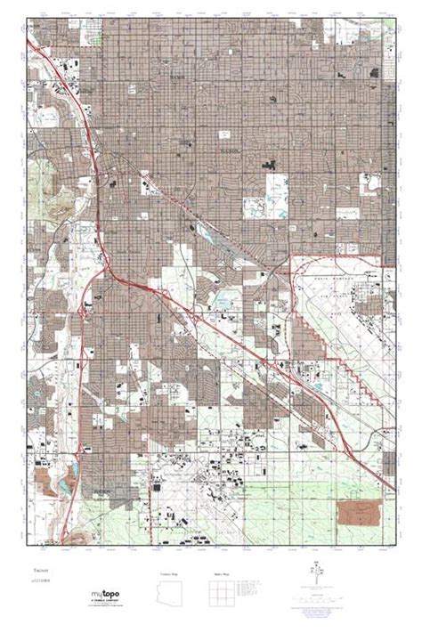 Mytopo Tucson Arizona Usgs Quad Topo Map