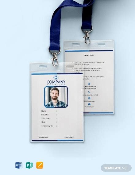 10 Editable Id Card Templates Illustrator Ms Word Pages Photoshop