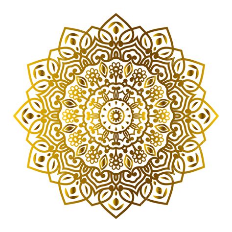 Mandala árabe Islámico Patrón Ornamento Png Mandala Dorado Png