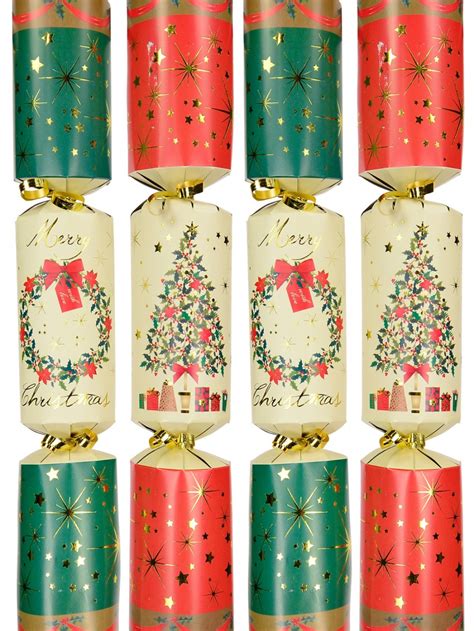 Red With Tree And Green With Wreath Bon Bons 40cm X 6 Pack Product