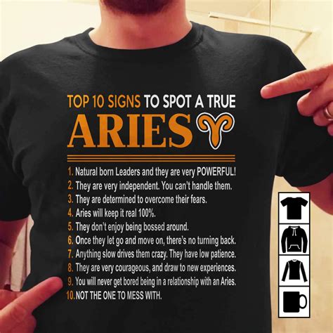 Top 10 Signs To Spot A True Aries Aries T Shirt For And Teevimy