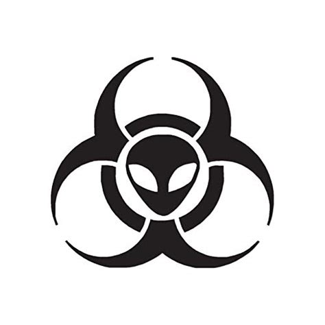 Buy Alien Biohazard Symbol Vinyl Decal Sticker 4 X 375 Black