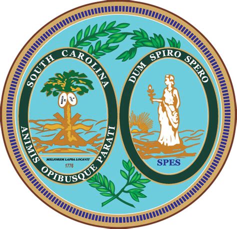 State Seal And State Government Executive Legislative And Judicial