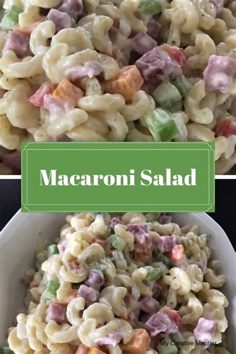 It has way less calories than traditional mayonnaise, but it doesn't have the added sugar of light mayo. Old Fashion Macaroni Salad | Recipe | Recipes | Macaroni ...