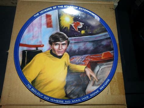 Chekov Star Trek Collector Plate New In Box Coa Rare 1999 Via