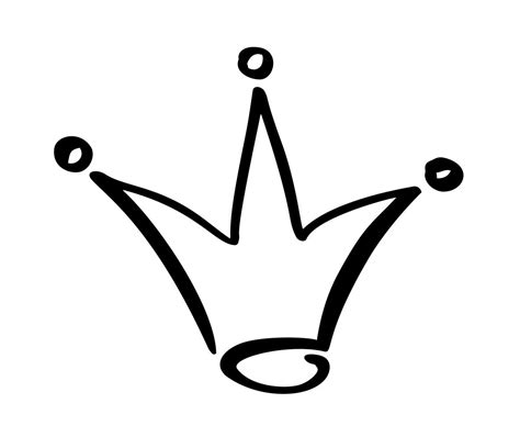 Symbole dessiné à la main d'une couronne stylisée. Dessiné avec une ...