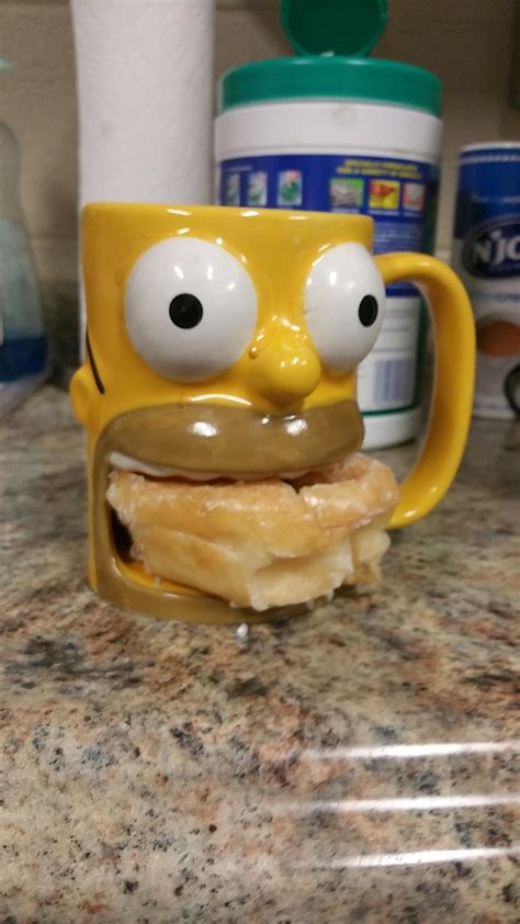 My Coworkers Coffee Mug Holds A Donut Imgur