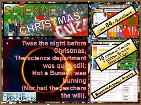 Science Christmas Quiz 2018 By Thecre8tiveresources Teaching